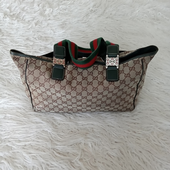 Gucci Vintage Authentic Preloved Sherry Line Canvas Tote. - Picture 1 of 16
